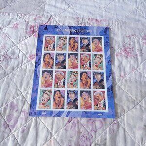 Latin Music Legends Mint Sheet of 20 Stamps, Scott #4497-4501